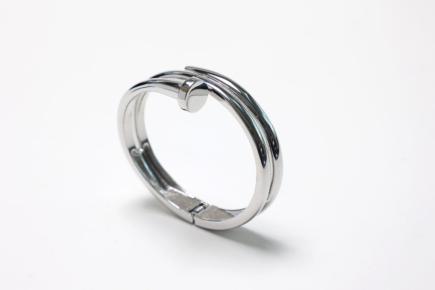 Rhodium Nail Bangle