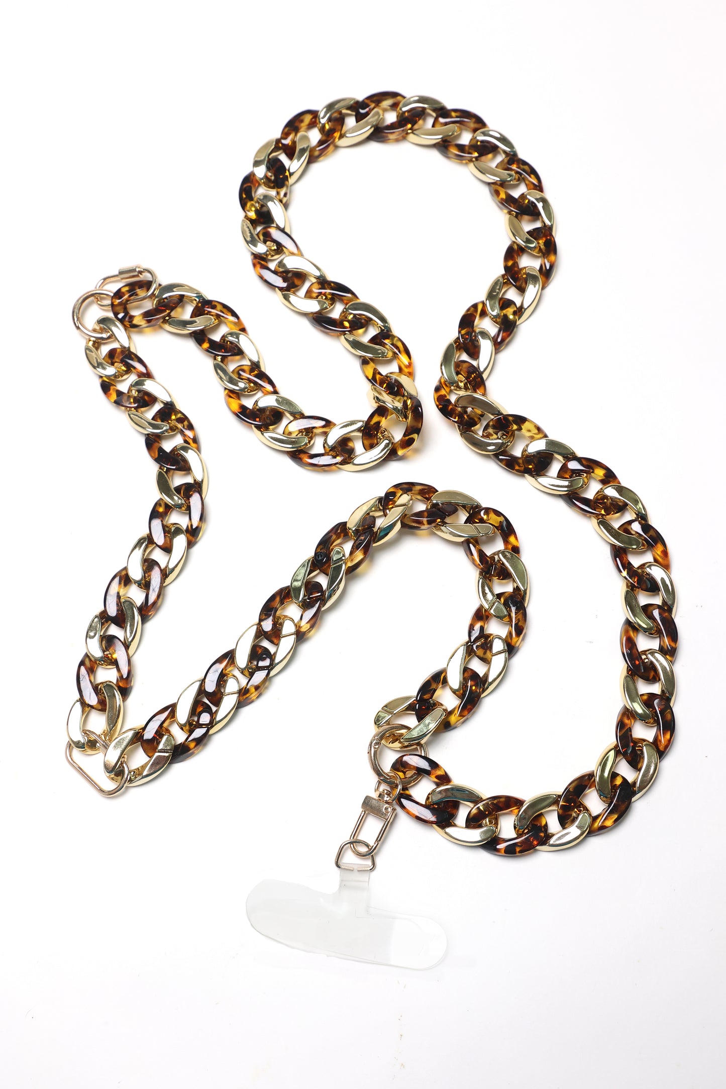 Phone Strap- Brown/Gold