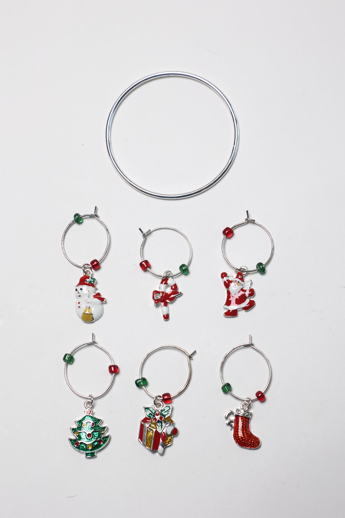 Wine Charms- Santa Snow