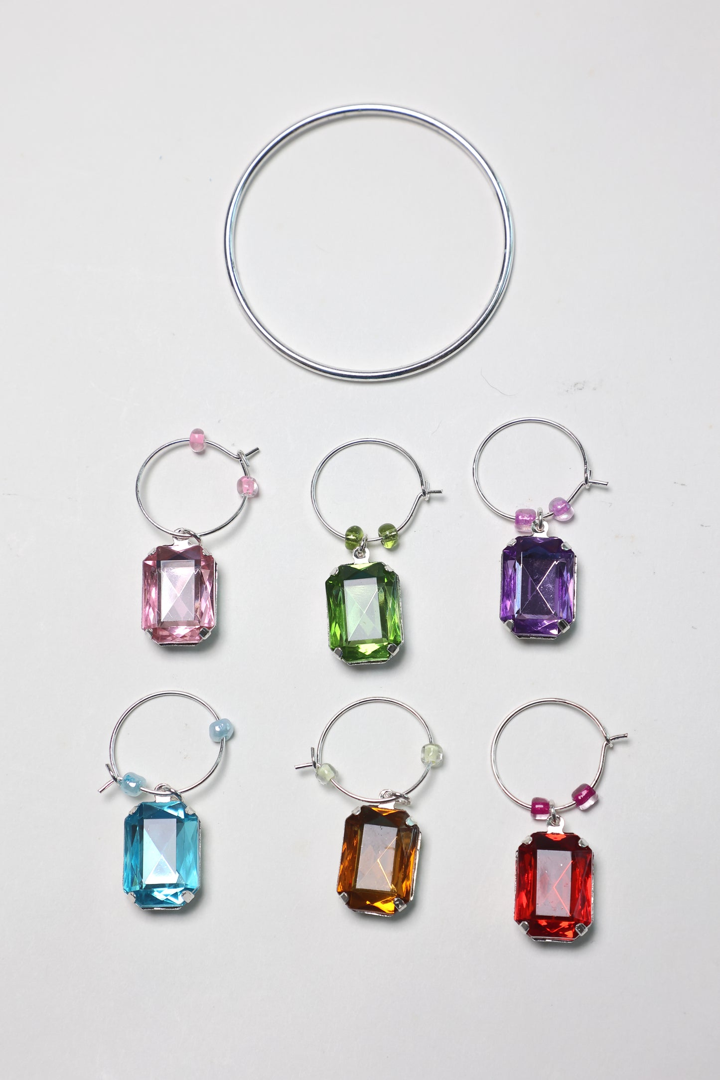 Wine Charms- Square Jewels